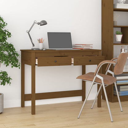 Scrivania con Cassetti Ambra 100x50x78 cm Legno Massello Pino - homemem39