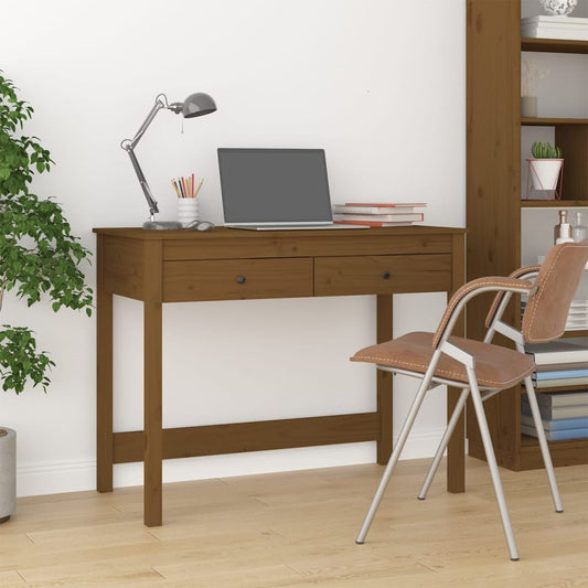 Scrivania con Cassetti Ambra 100x50x78 cm Legno Massello Pino - homemem39