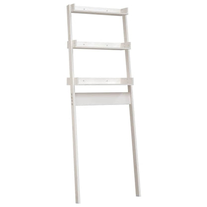 Rastrelliera da Bagno Bianca 63,5x32x179 cm Legno Massello Pino - homemem39