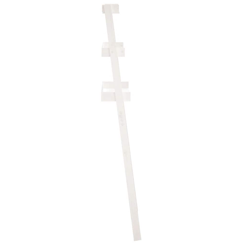 Rastrelliera da Bagno Bianca 63,5x32x179 cm Legno Massello Pino - homemem39