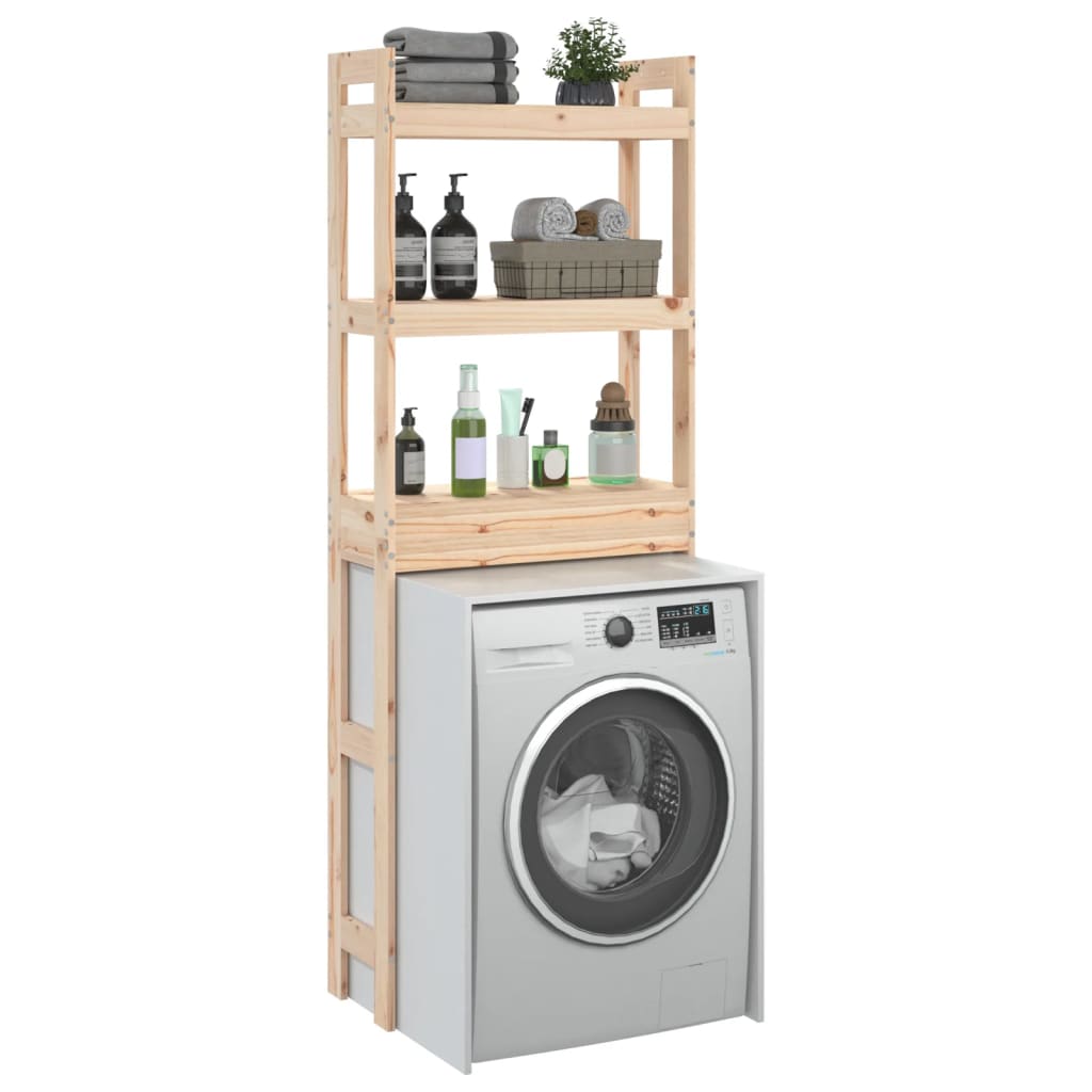 Rastrelliera da Bagno 63x26x171 cm in Legno Massello di Pino - homemem39