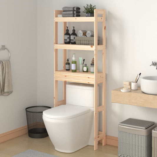 Rastrelliera da Bagno 63x26x171 cm in Legno Massello di Pino - homemem39