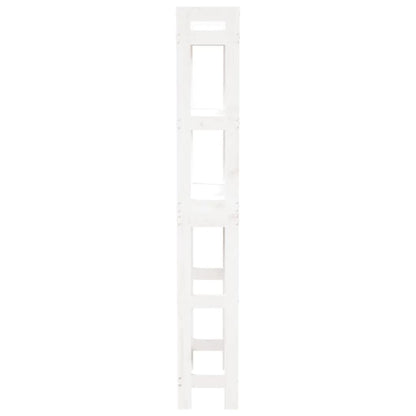 Rastrelliera da Bagno Bianca 63x26x171 cm Legno Massello Pino - homemem39