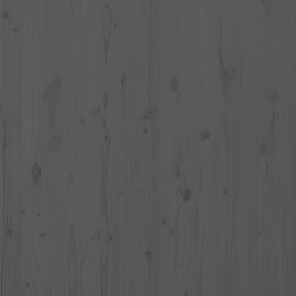 Testiera da Parete Grigia 166x3x91,5 cm Legno Massello di Pino