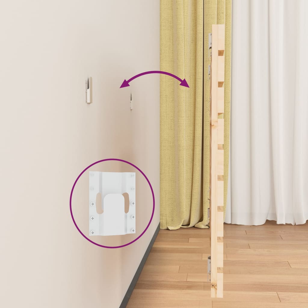 Testiera da Parete 146x3x63 cm in Legno Massello di Pino - homemem39