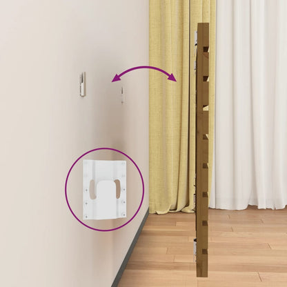 Testiera da Parete Ambra 146x3x63 cm in Legno Massello di Pino - homemem39