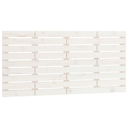 Testiera da Parete Bianca 156x3x63 cm in Legno Massello di Pino - homemem39
