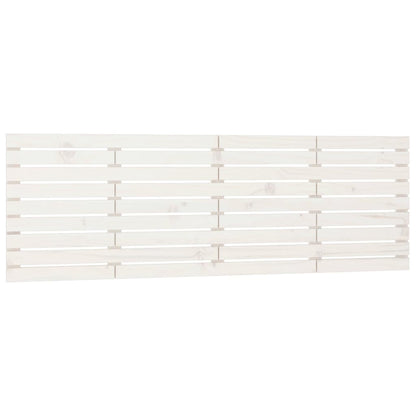 Testiera da Parete Bianca 166x3x63 cm in Legno Massello di Pino - homemem39
