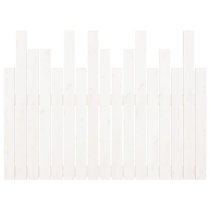 Testiera da Parete Bianca 108x3x80 cm in Legno Massello di Pino - homemem39