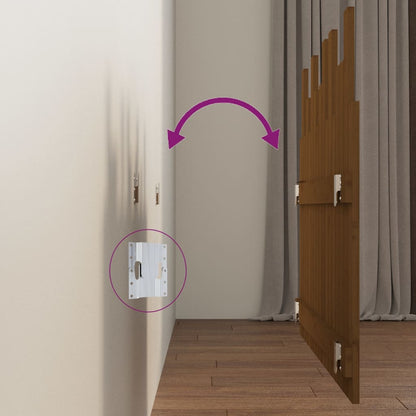 Testiera da Parete Ambra 108x3x80 cm in Legno Massello di Pino - homemem39