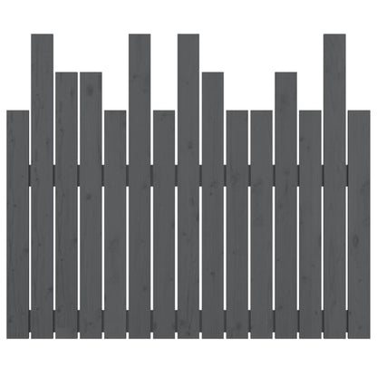 Testiera da Parete Grigia 95,5x3x80cm in Legno Massello di Pino - homemem39