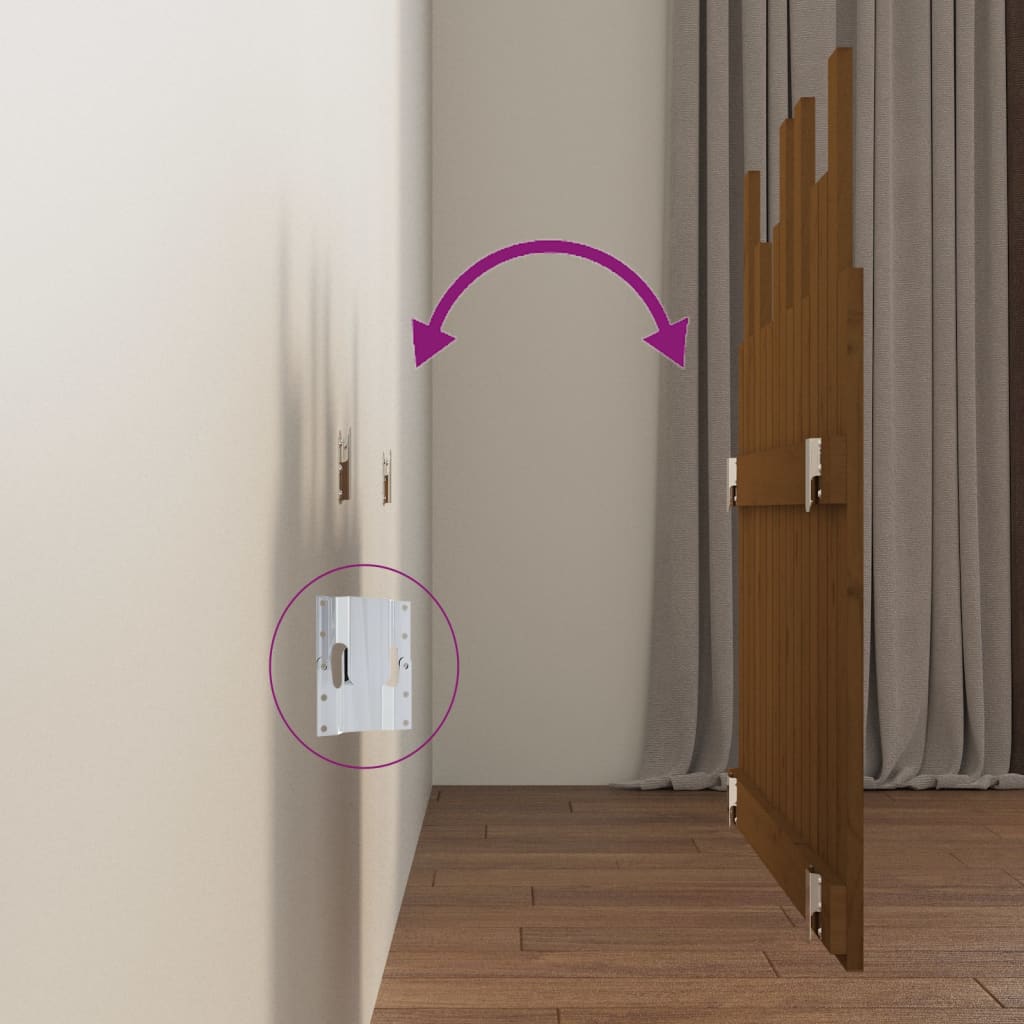 Testiera da Parete Ambra 95,5x3x80 cm in Legno Massello di Pino - homemem39