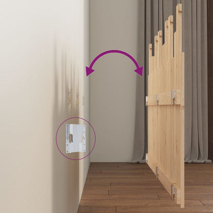 Testiera da Parete 146,5x3x80 cm in Legno Massello di Pino - homemem39