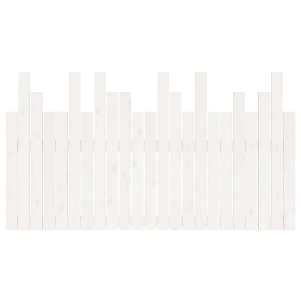 Testiera da Parete Bianca 146,5x3x80 cm Legno Massello di Pino - homemem39