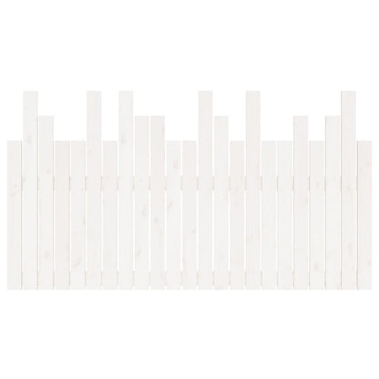 Testiera da Parete Bianca 146,5x3x80 cm Legno Massello di Pino - homemem39