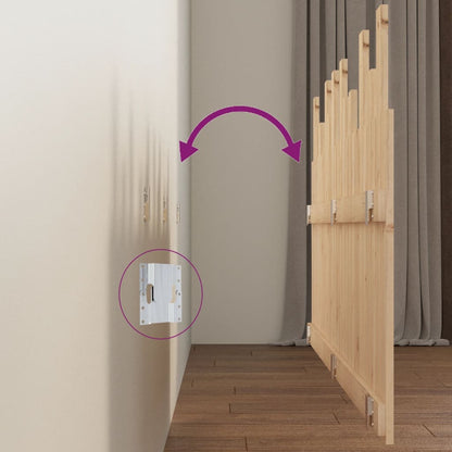 Testiera da Parete 159,5x3x80 cm in Legno Massello di Pino - homemem39