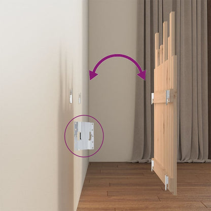 Testiera da Parete 82,5x3x80 cm in Legno Massello di Pino - homemem39