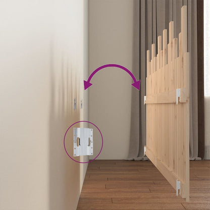 Testiera da Parete 185x3x80 cm in Legno Massello di Pino - homemem39