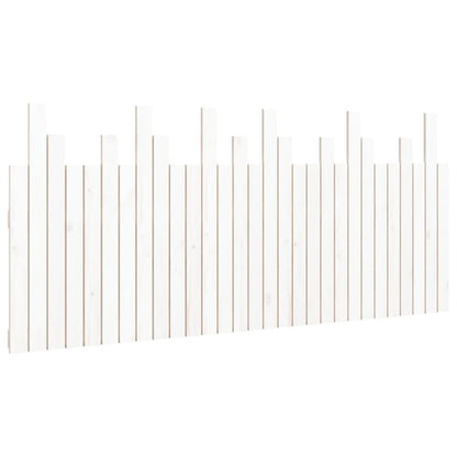 Testiera da Parete Bianca 185x3x80 cm in Legno Massello di Pino - homemem39