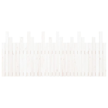 Testiera da Parete Bianca 185x3x80 cm in Legno Massello di Pino - homemem39