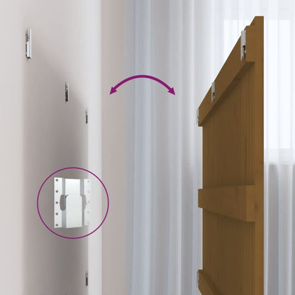 Testiera da Parete Ambra 204x3x60 cm in Legno Massello di Pino - homemem39