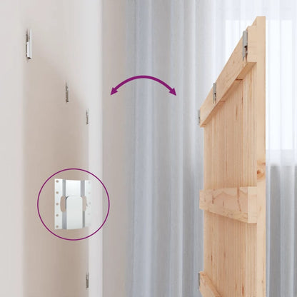 Testiera da Parete 127,5x3x60 cm in Legno Massello di Pino - homemem39