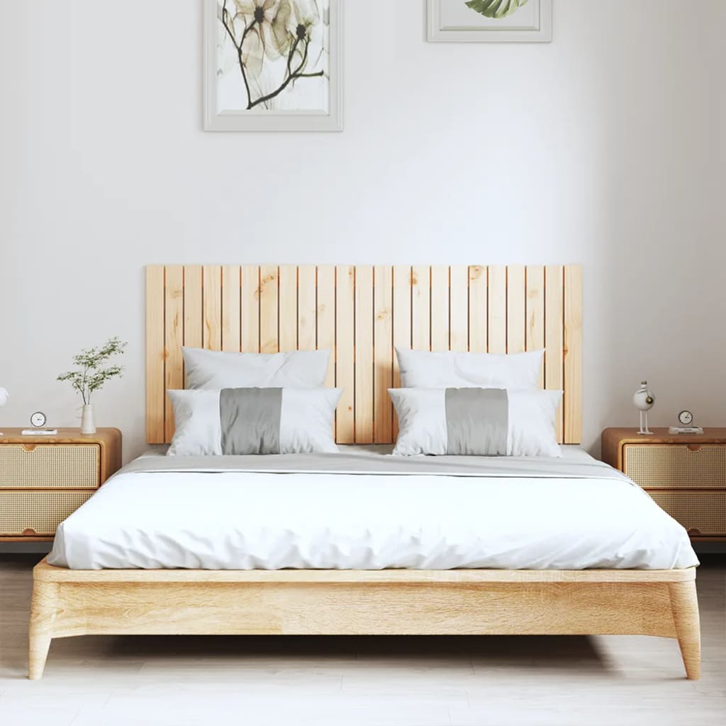 Testiera da Parete 147x3x60 cm in Legno Massello di Pino | homemem39