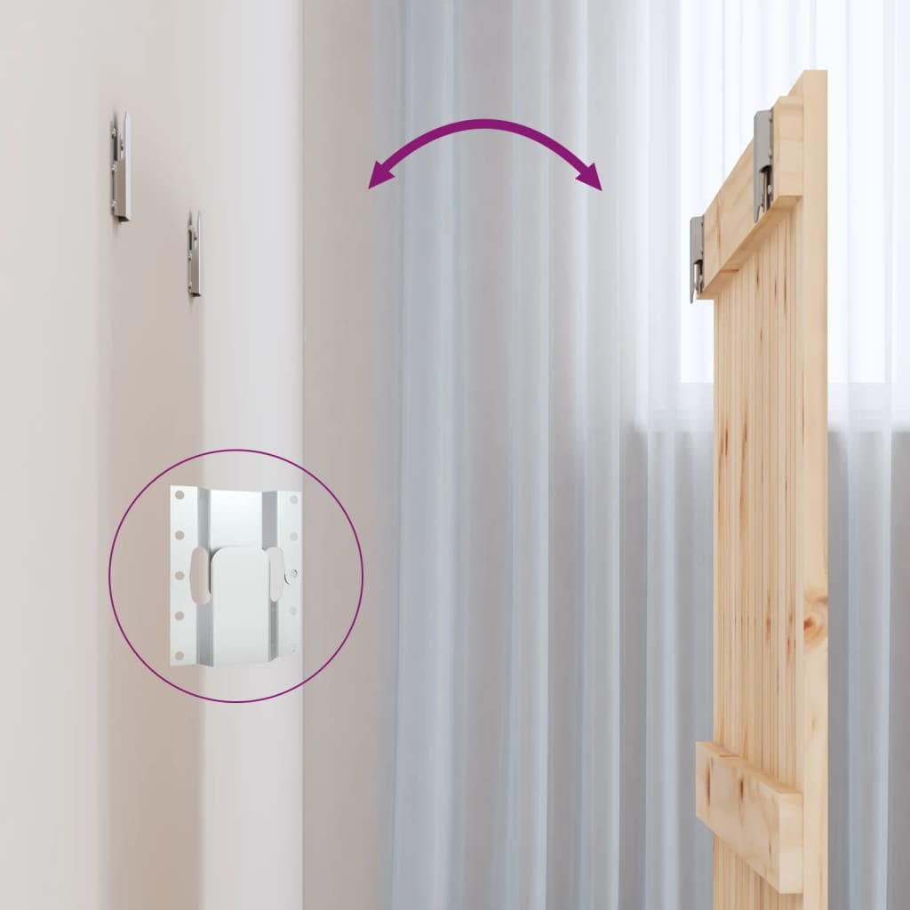 Testiera da Parete 82,5x3x60 cm in Legno Massello di Pino - homemem39