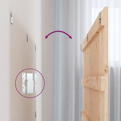 Testiera da Parete 140x3x60 cm in Legno Massello di Pino - homemem39