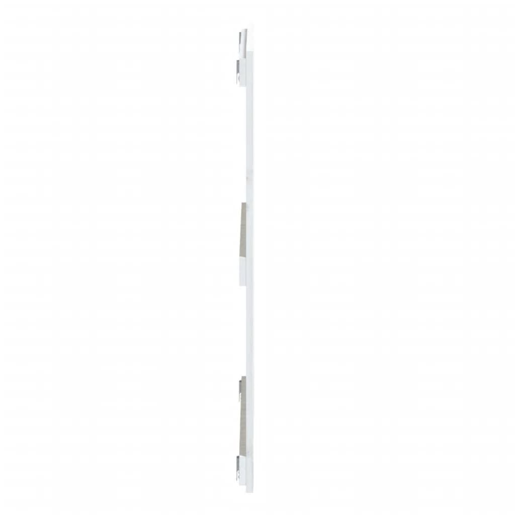 Testiera da Parete Bianca 108x3x90 cm in Legno Massello di Pino - homemem39