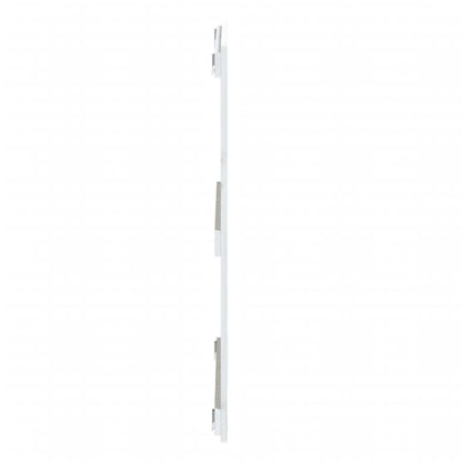 Testiera da Parete Bianca 108x3x90 cm in Legno Massello di Pino - homemem39