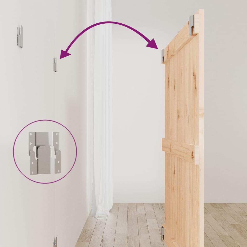 Testiera da Parete 95,5x3x90 cm in Legno Massello di Pino - homemem39