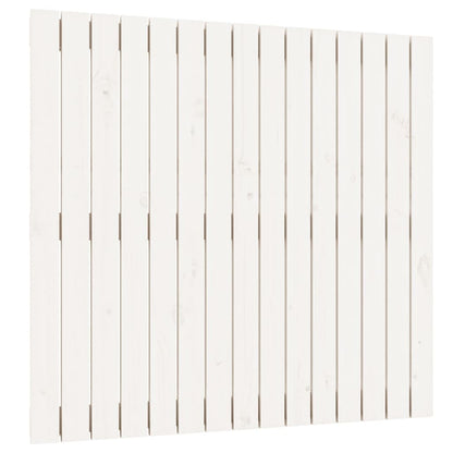 Testiera da Parete Bianca 95,5x3x90cm in Legno Massello di Pino - homemem39