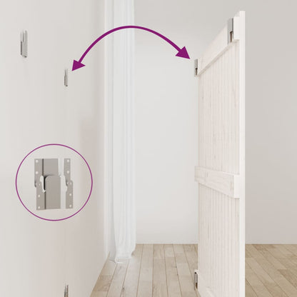 Testiera da Parete Bianca 95,5x3x90cm in Legno Massello di Pino - homemem39