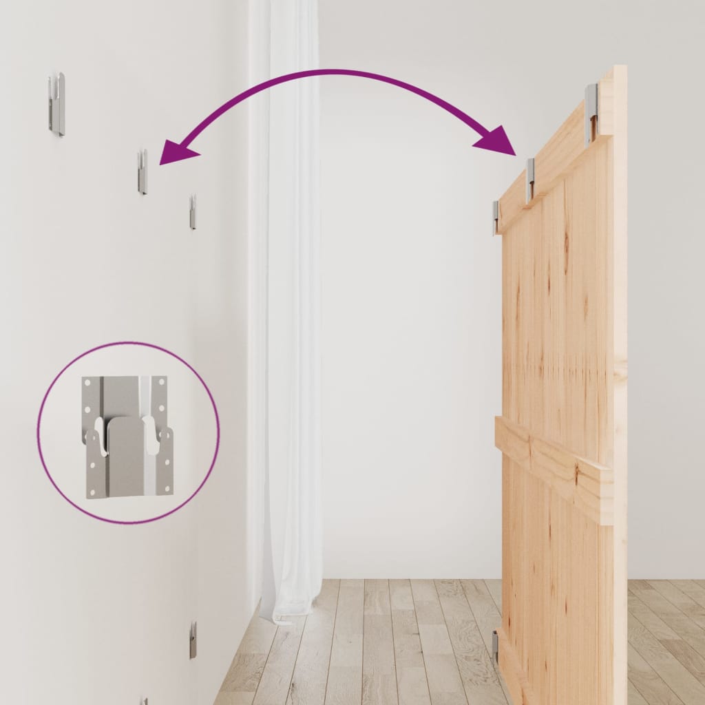 Testiera da Parete 147x3x90 cm in Legno Massello di Pino - homemem39