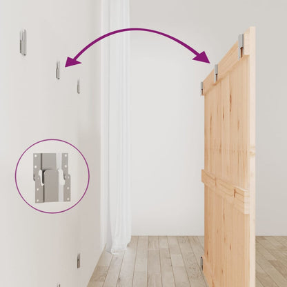 Testiera da Parete 147x3x90 cm in Legno Massello di Pino - homemem39