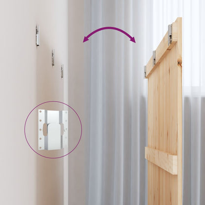 Testiera da Parete 185x3x90 cm in Legno Massello di Pino - homemem39