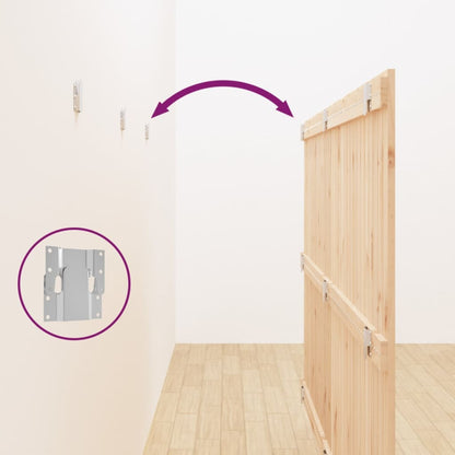 Testiera da Parete 204x3x110 cm in Legno Massello di Pino - homemem39