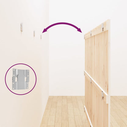 Testiera da Parete Bianca 204x3x110 cm Legno Massello di Pino - homemem39