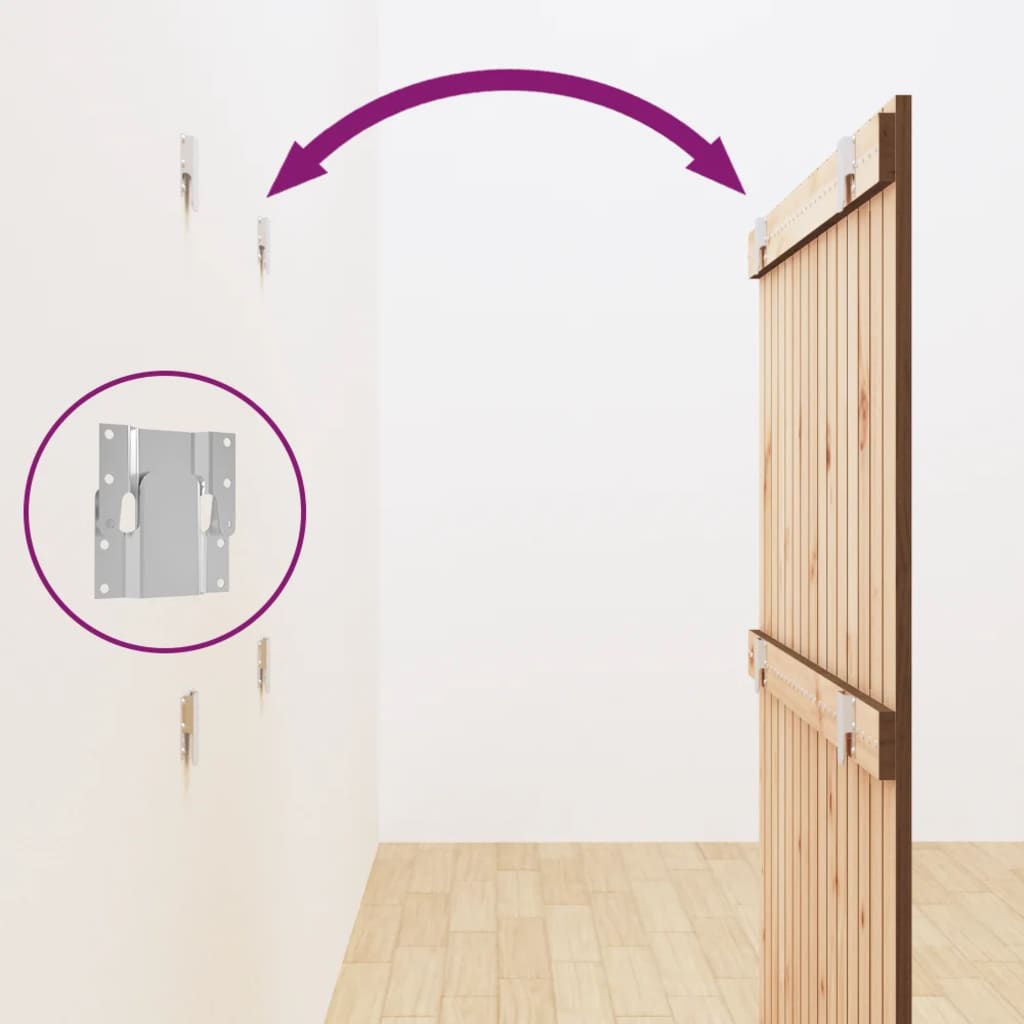 Testiera da Parete Ambra 95,5x3x110cm in Legno Massello di Pino - homemem39