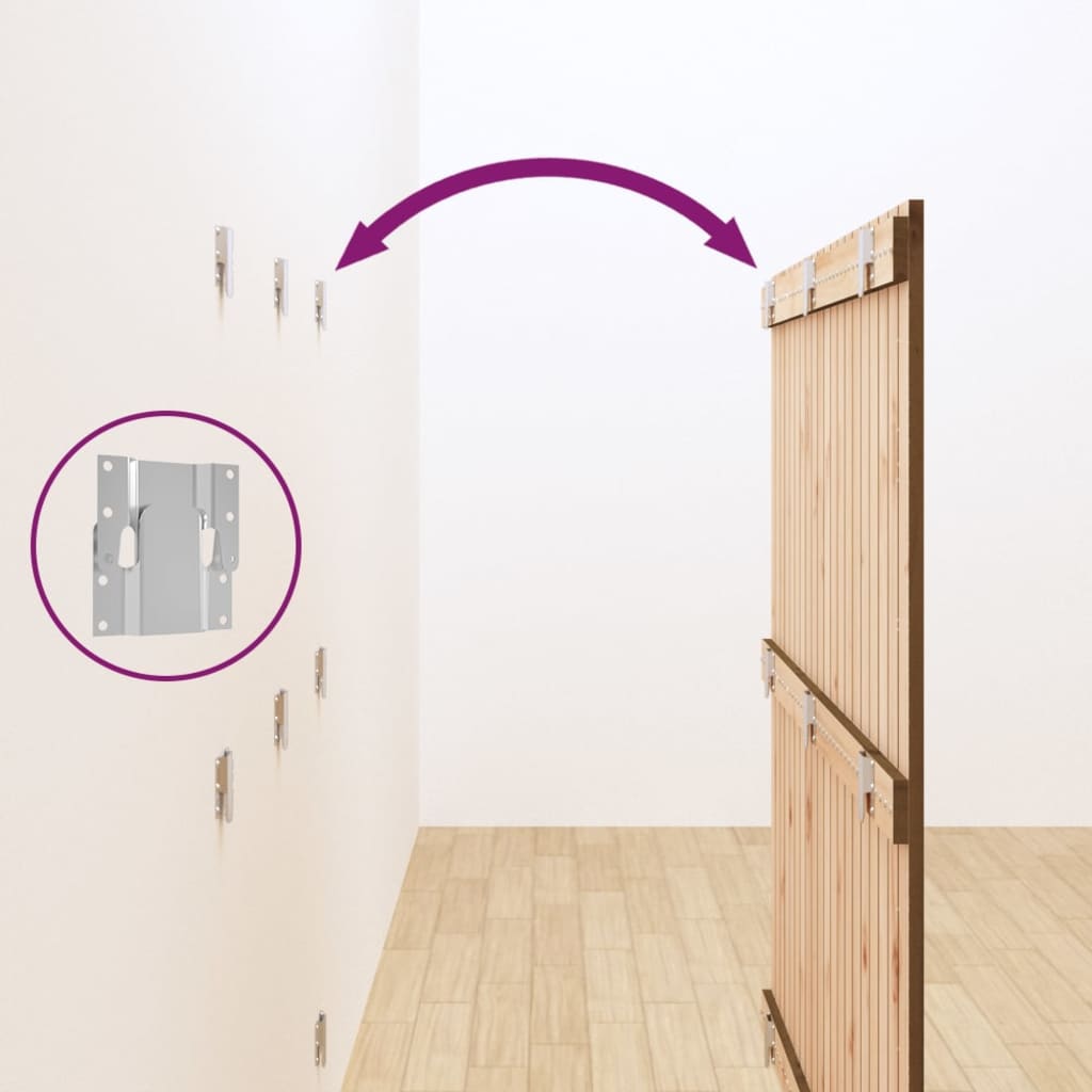 Testiera da Parete Ambra 127,5x3x110 cm Legno Massello di Pino - homemem39