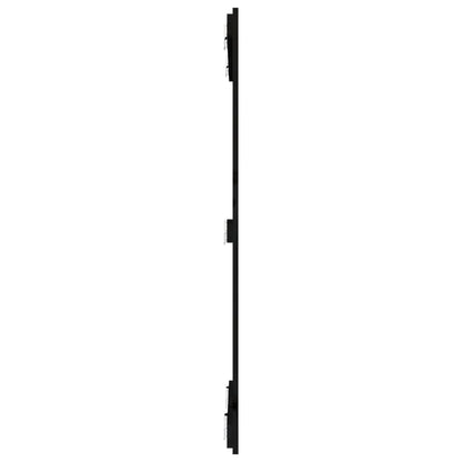 Testiera da Parete Nera 82,5x3x110 cm in Legno Massello di Pino - homemem39