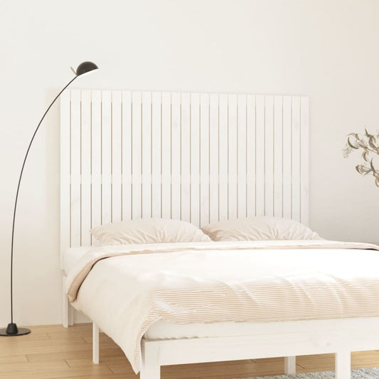 Testiera da Parete Bianca 166x3x110 cm Legno Massello di Pino - homemem39