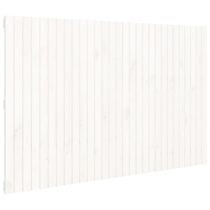 Testiera da Parete Bianca 185x3x110 cm Legno Massello di Pino - homemem39