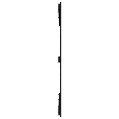 Testiera da Parete Nera 140x3x110 cm in Legno Massello di Pino - homemem39