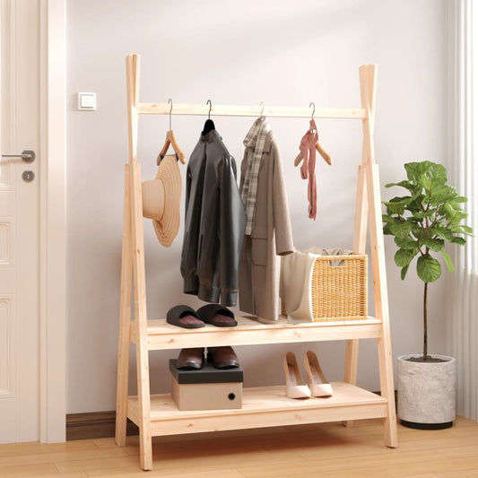 Appendiabiti 100x45,5x150 cm Legno Massello di Pino - homemem39