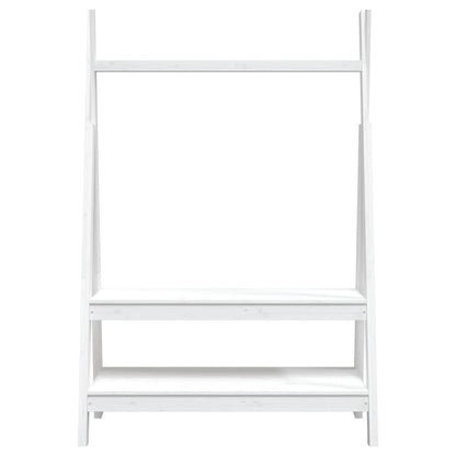Appendiabiti Bianco 100x45,5x150 cm Legno Massello di Pino - homemem39