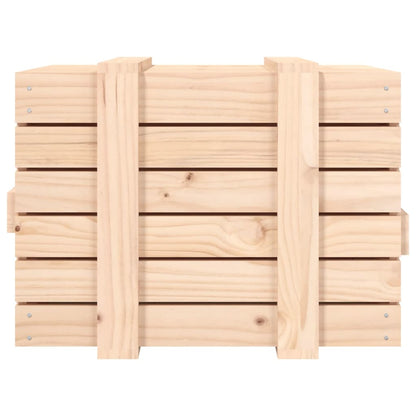 Contenitore Portaoggetti 58x40,5x42 cm Legno Massello di Pino - homemem39