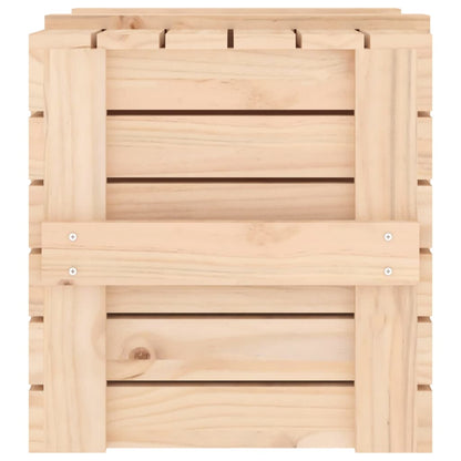 Contenitore Portaoggetti 58x40,5x42 cm Legno Massello di Pino - homemem39