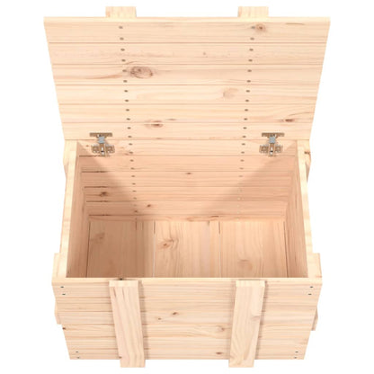 Contenitore Portaoggetti 58x40,5x42 cm Legno Massello di Pino - homemem39